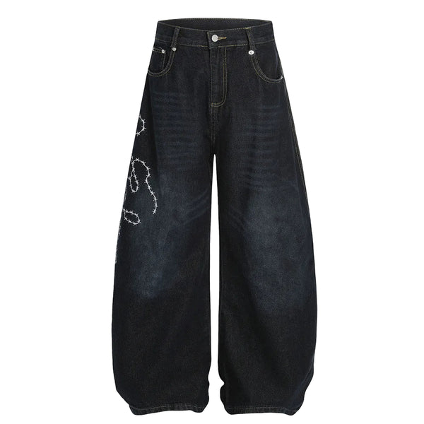 LENCE Washed Wide Jeans