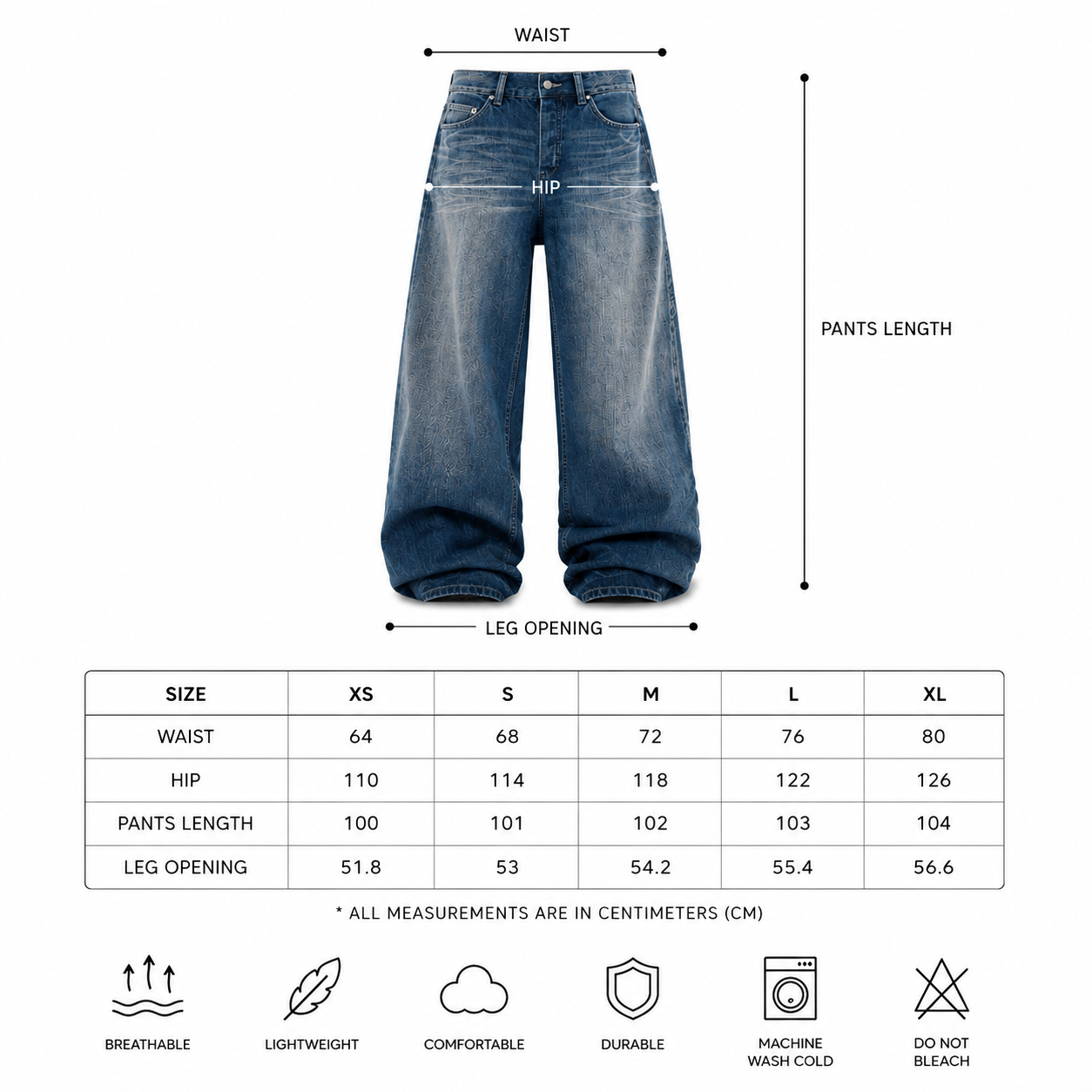 LENCE Loose Wash Jeans