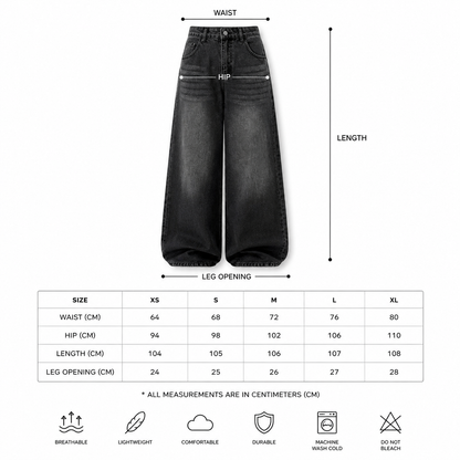 LENCE Retro Wide Jeans