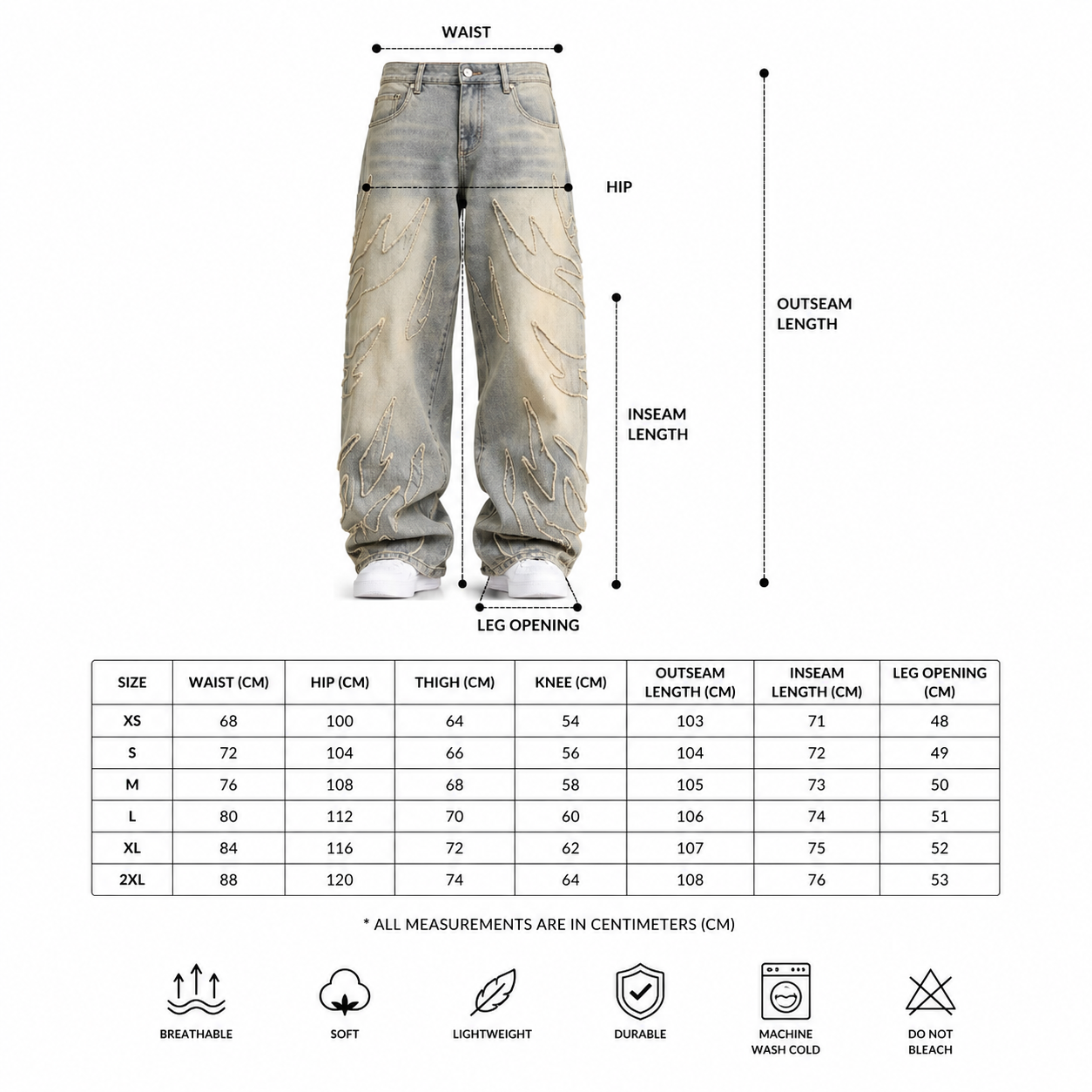 LENCE Vintage Batwing Jeans - Lence Store