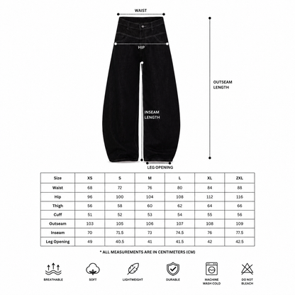 LENCE Slash Baggy Jeans
