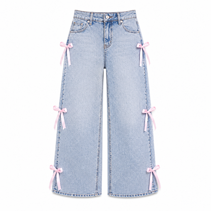 LENCE Bow Wash Jeans