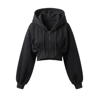 LENCE Cropped Zip Hoodie