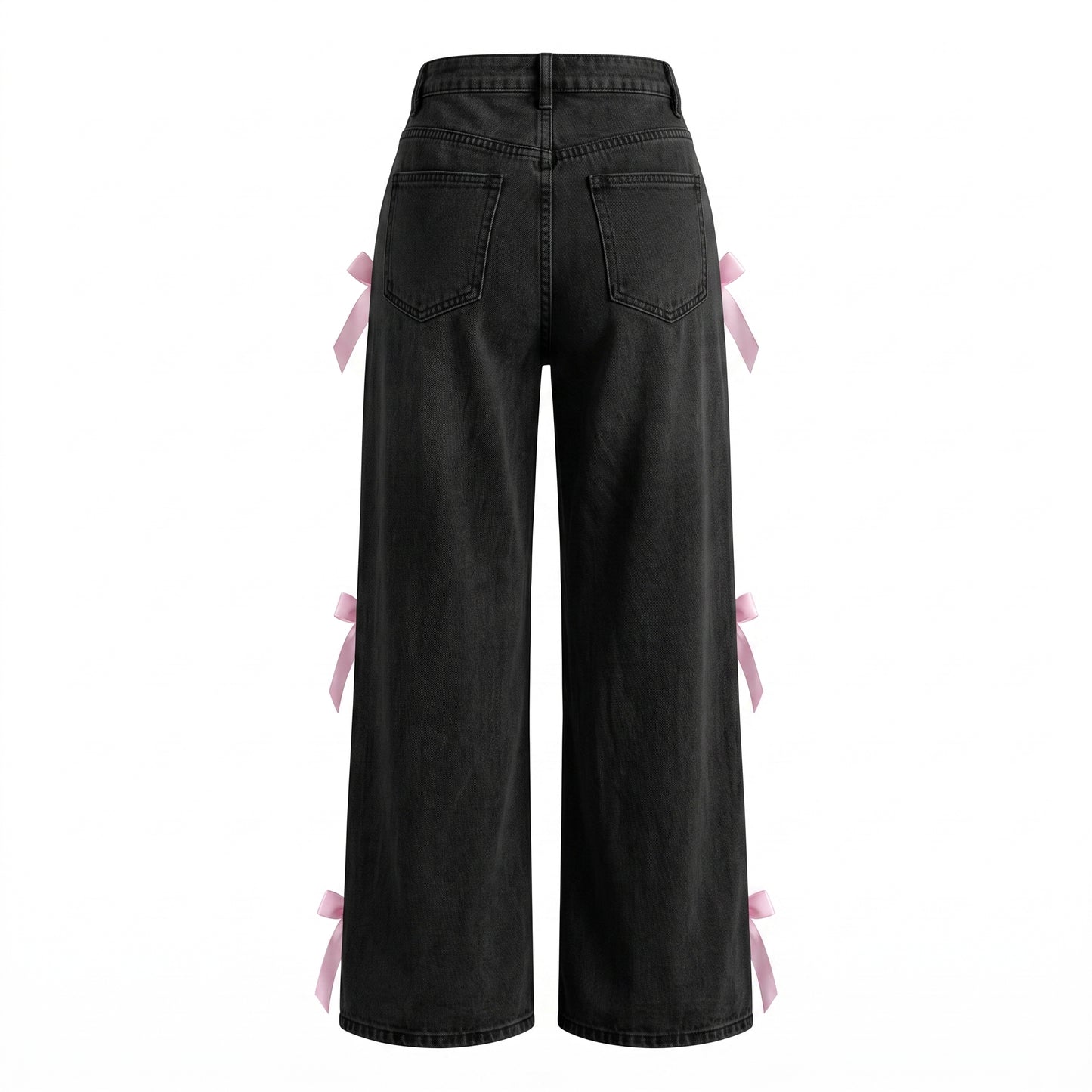 LENCE Bow Wash Jeans