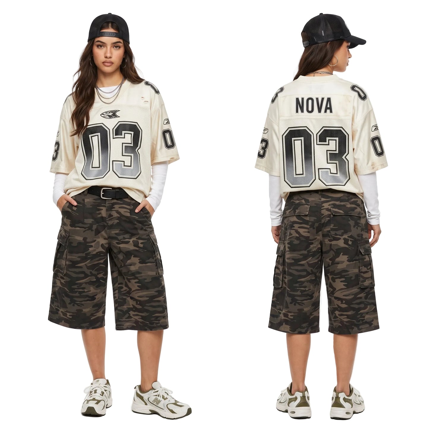 LENCE Camo Capri Shorts