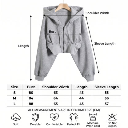 LENCE Cropped Zip Hoodie