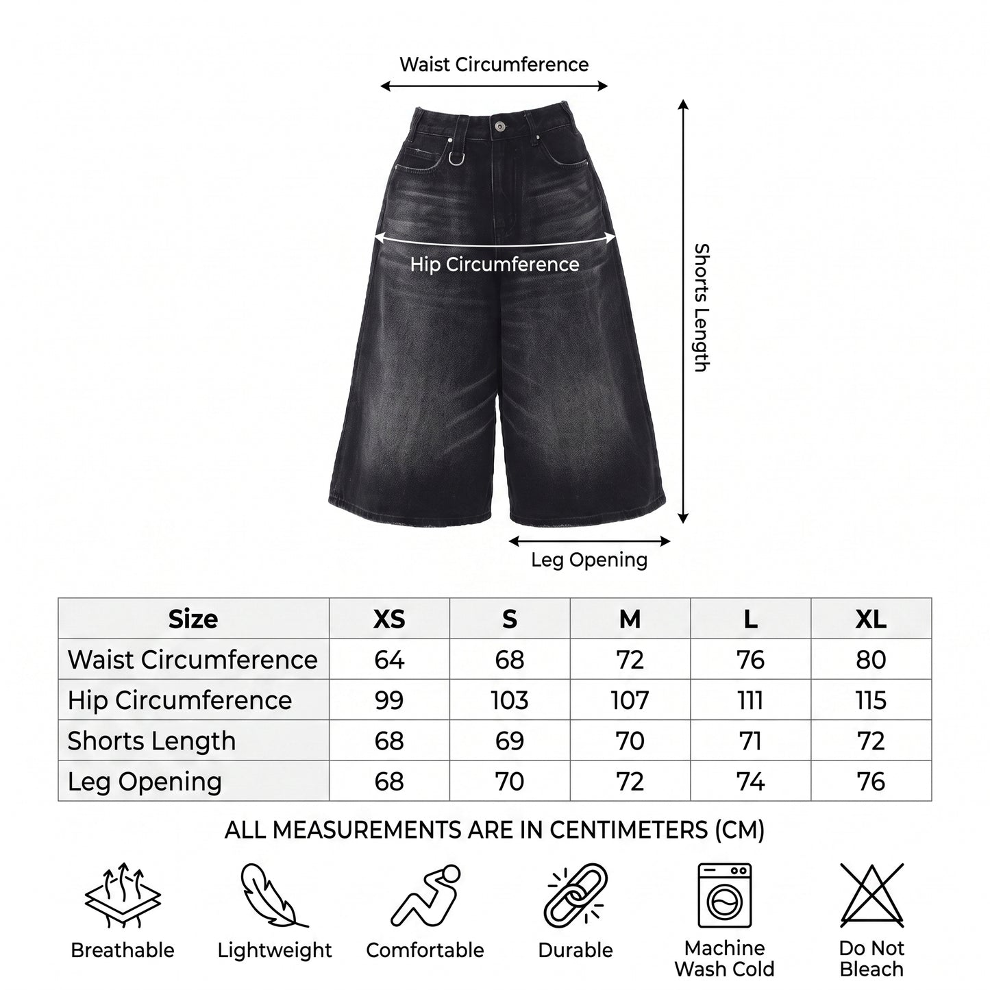 LENCE Washed Capri Shorts - Lence Store