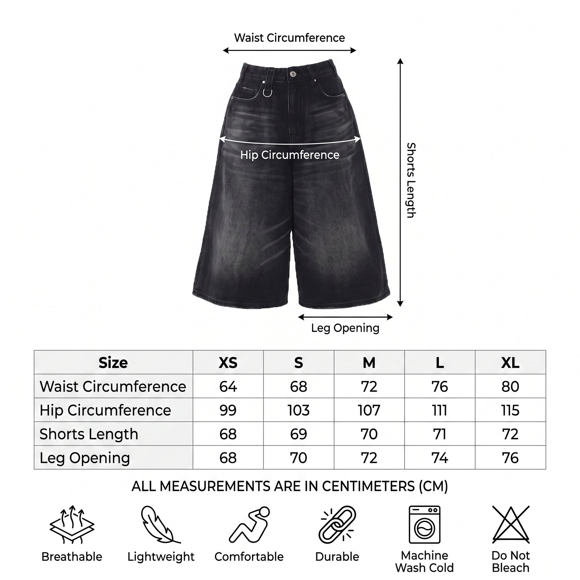 LENCE Washed Capri Shorts - Lence Store