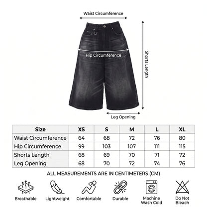 LENCE Washed Capri Shorts - Lence Store