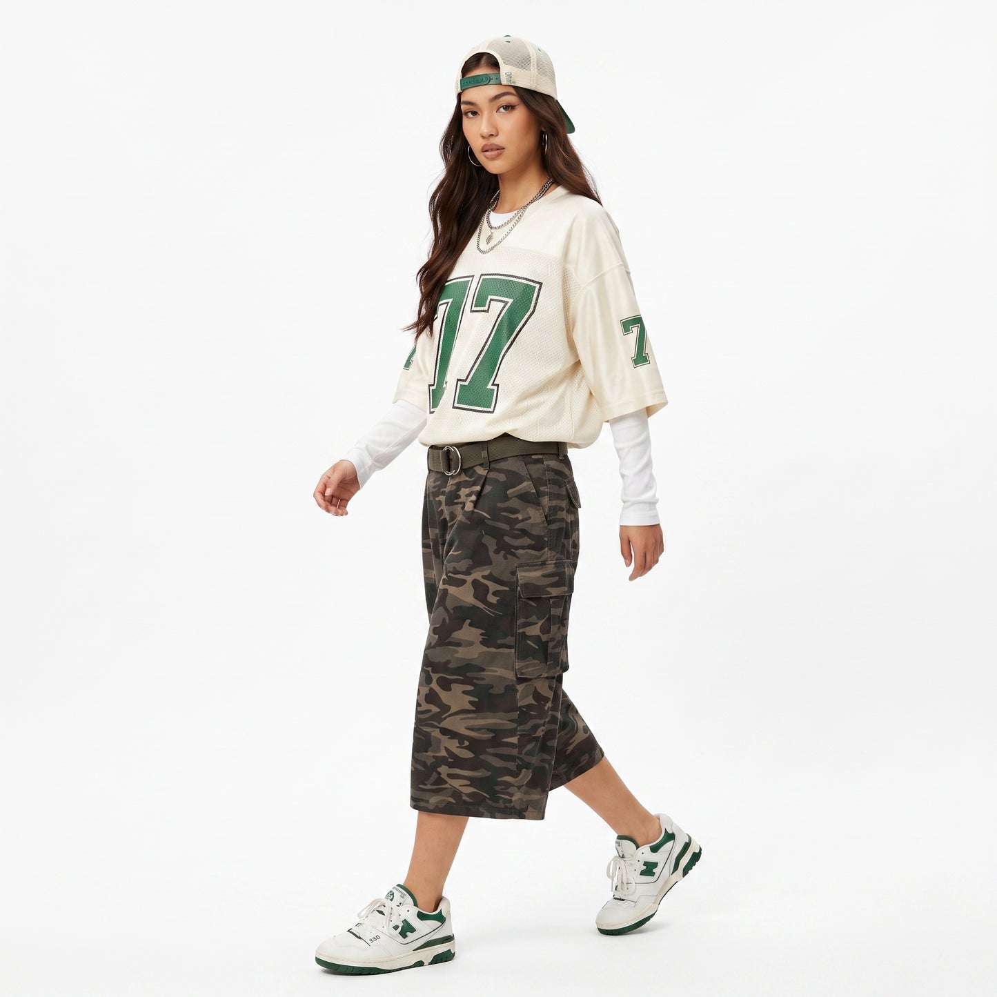 LENCE Camo Capri Shorts