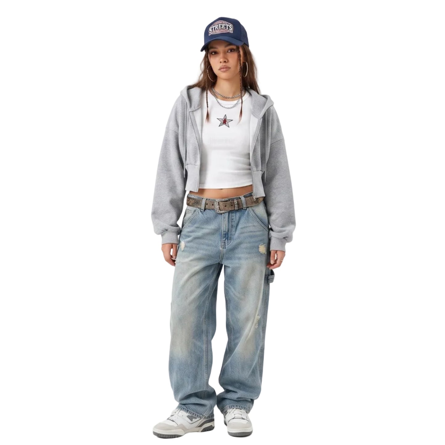 LENCE Cropped Zip Hoodie