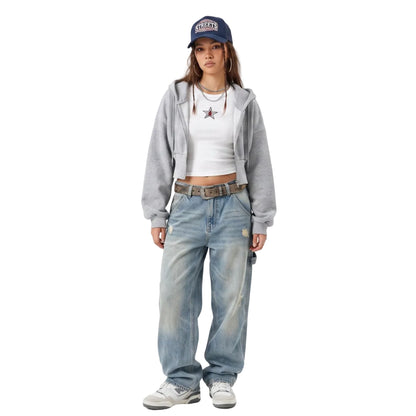 LENCE Cropped Zip Hoodie