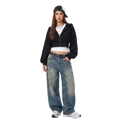 LENCE Cropped Zip Hoodie